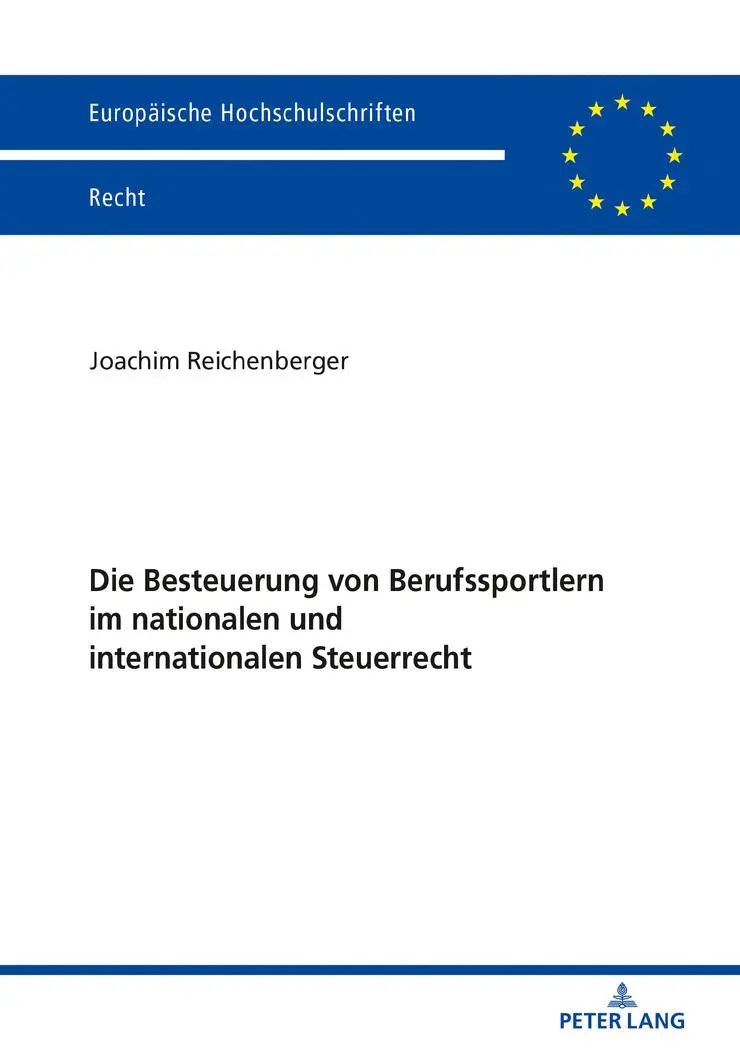 Cover: 9783631774670 | Die Besteuerung von Berufssportlern im nationalen und...