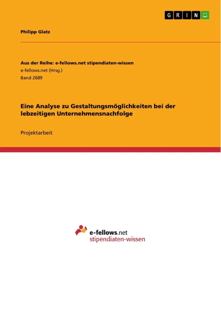 Cover: 9783668644670 | Eine Analyse zu Gestaltungsmöglichkeiten bei der lebzeitigen...