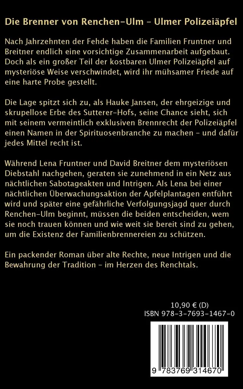 Rückseite: 9783769314670 | Die Brenner von Renchen-Ulm | Ulmer Polizeiäpfel | Iris Klauenberg