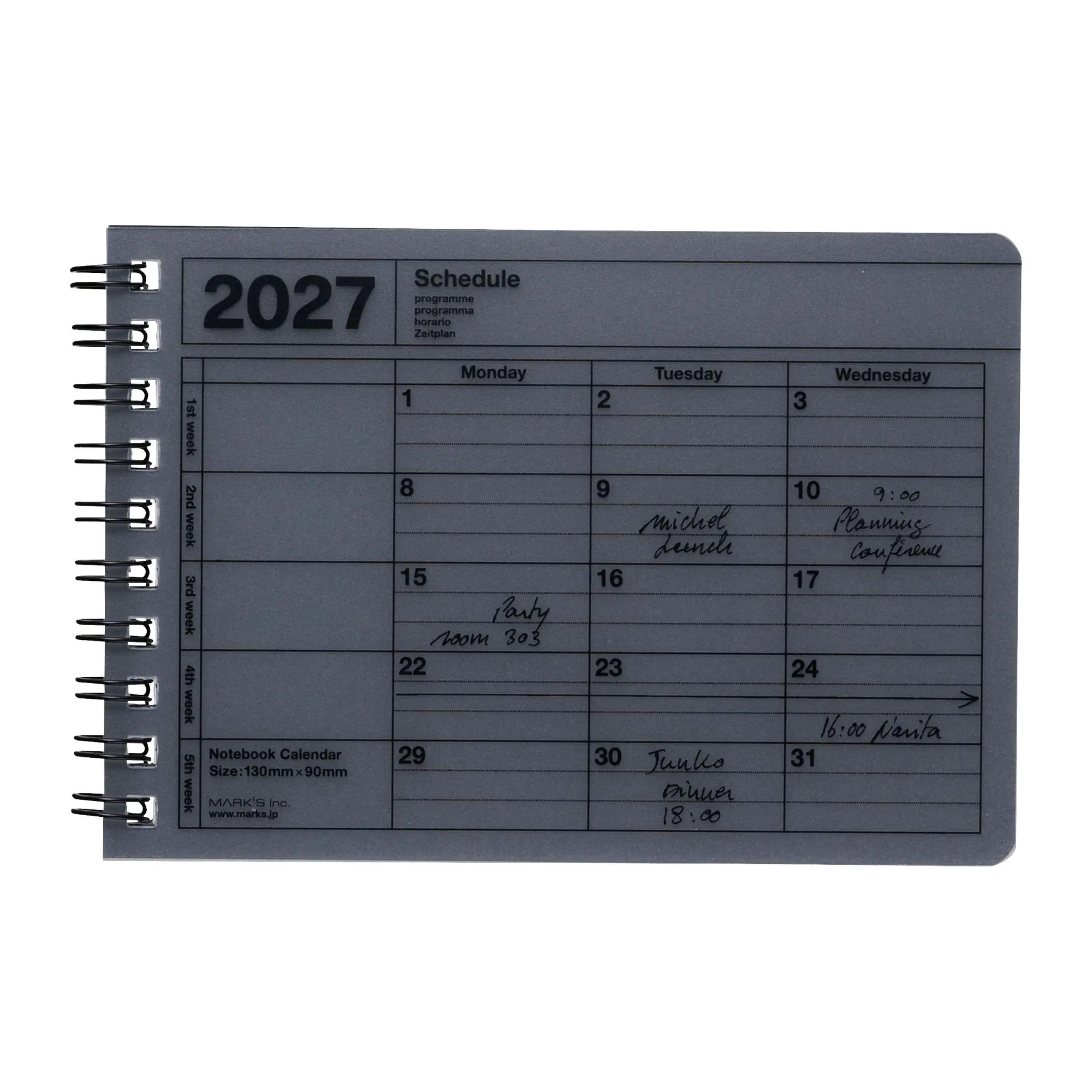 Cover: 4550045164770 | MARK'S 2027 Notebook Calendar XS // Black | MARK'S Inc. | Kalender