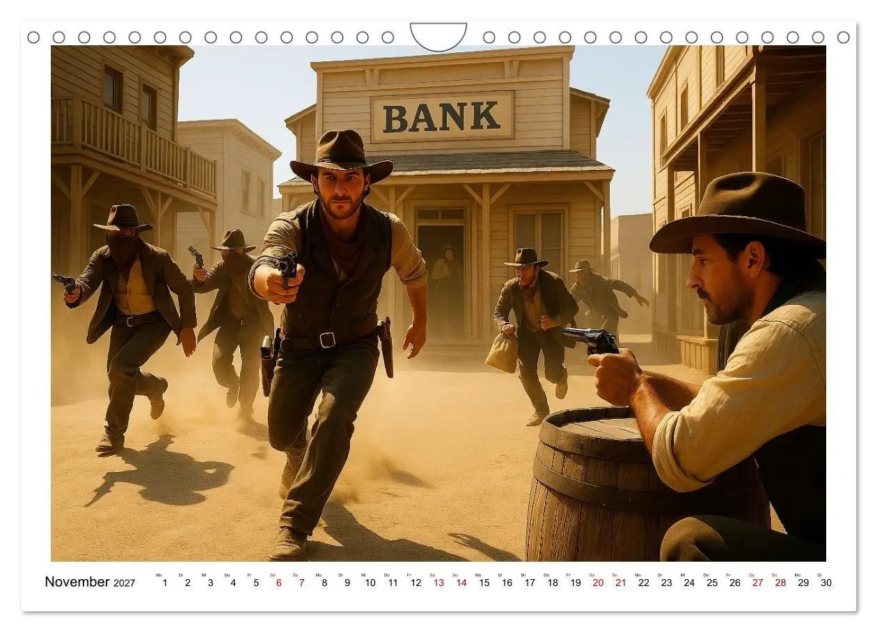 Bild: 9783516924770 | Cowboy Alltag und Western Staub (Wandkalender 2027 DIN A4 quer),...