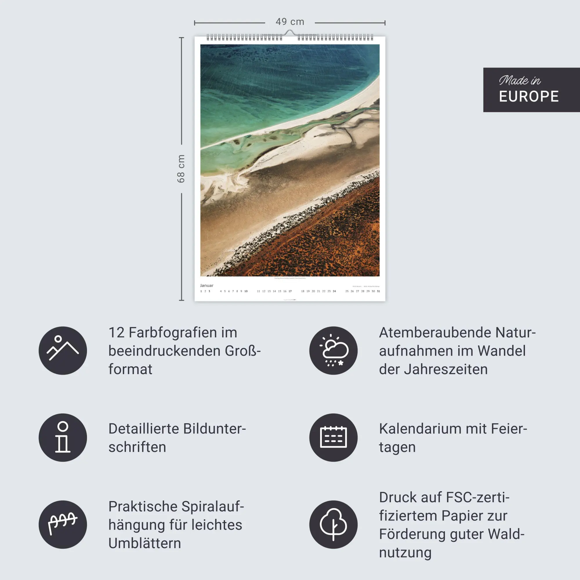 Bild: 9783839904770 | Art of Nature 2027 | David Herzig | Kalender | 14 S. | Deutsch | 2027