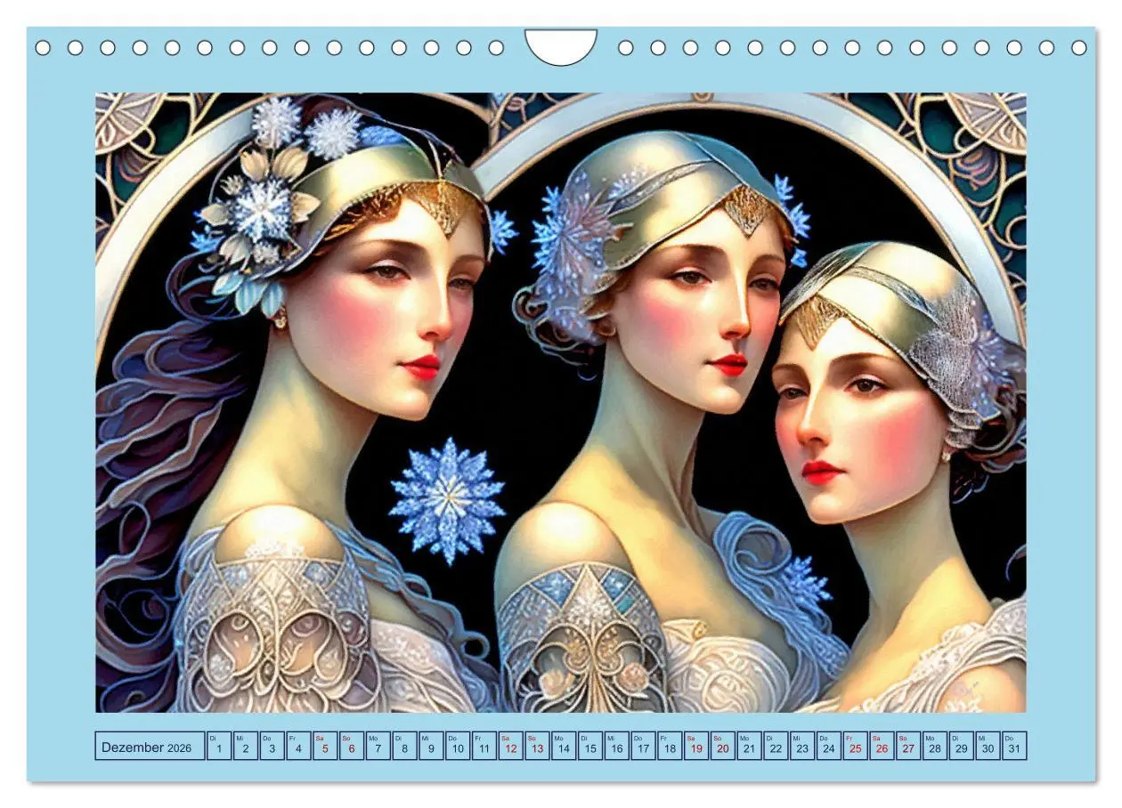 Bild: 9783457374870 | Art Deco Freundinnen (Wandkalender 2026 DIN A4 quer), CALVENDO...