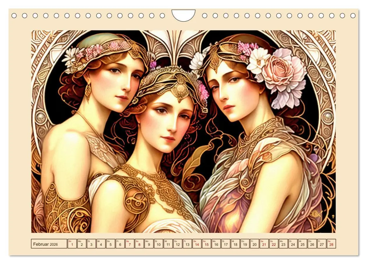 Bild: 9783457374870 | Art Deco Freundinnen (Wandkalender 2026 DIN A4 quer), CALVENDO...
