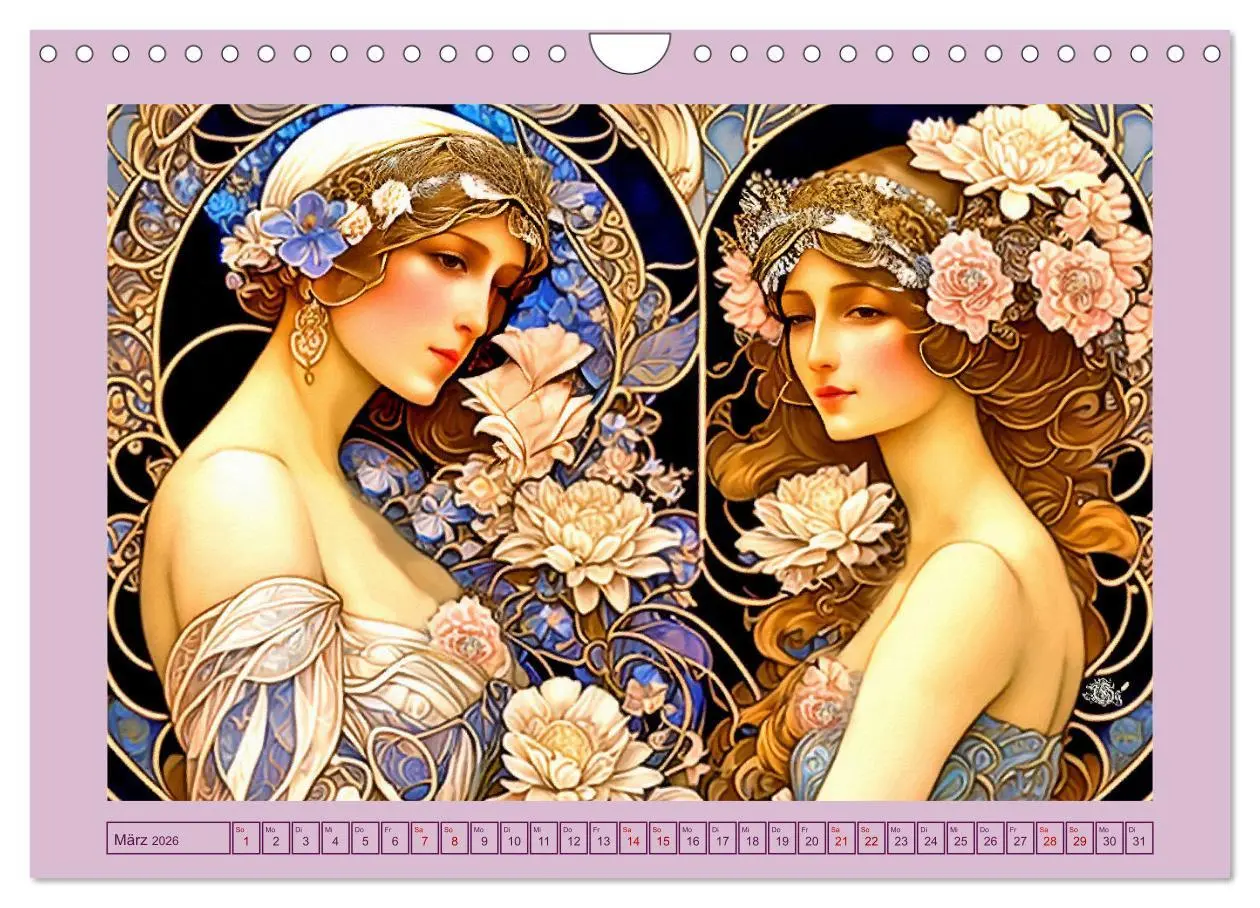 Bild: 9783457374870 | Art Deco Freundinnen (Wandkalender 2026 DIN A4 quer), CALVENDO...