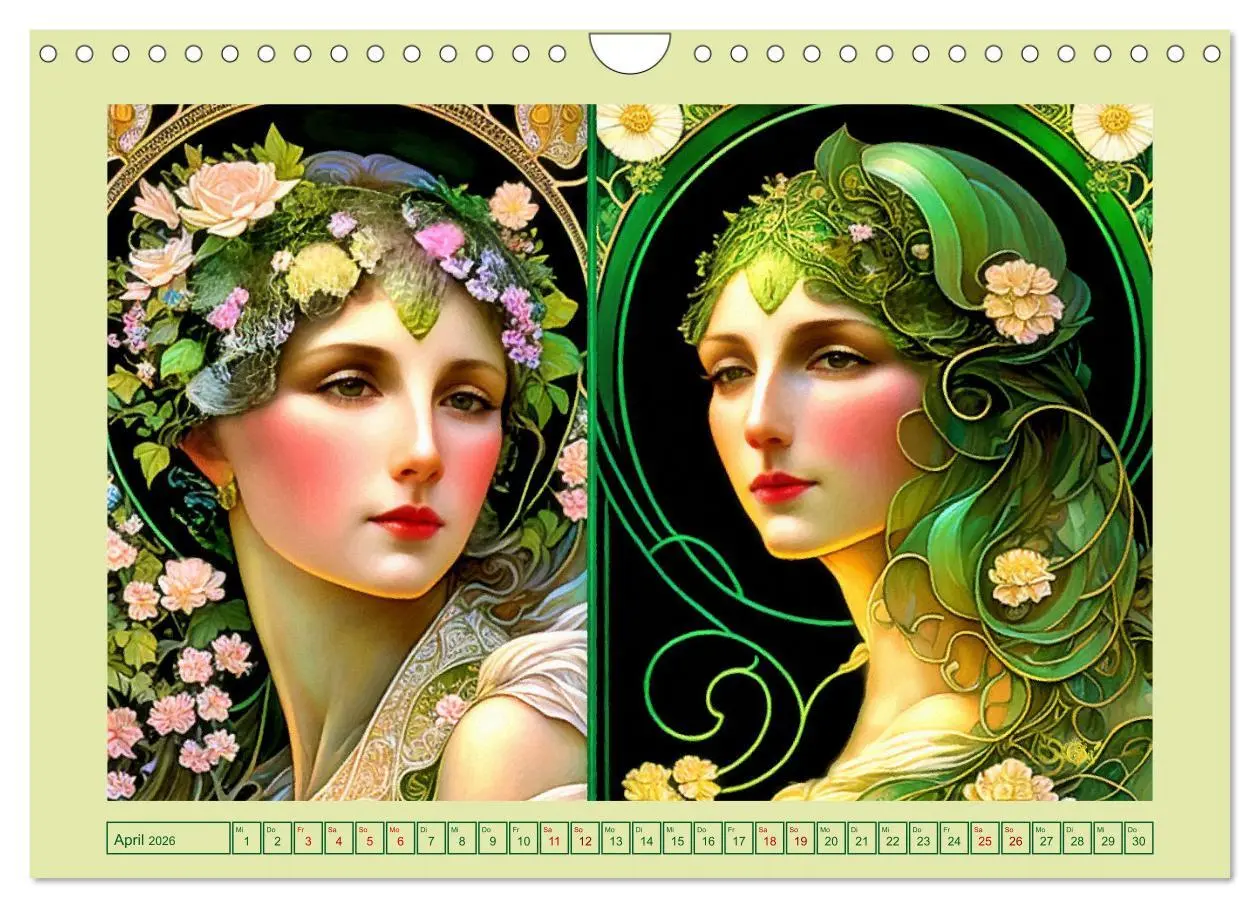 Bild: 9783457374870 | Art Deco Freundinnen (Wandkalender 2026 DIN A4 quer), CALVENDO...