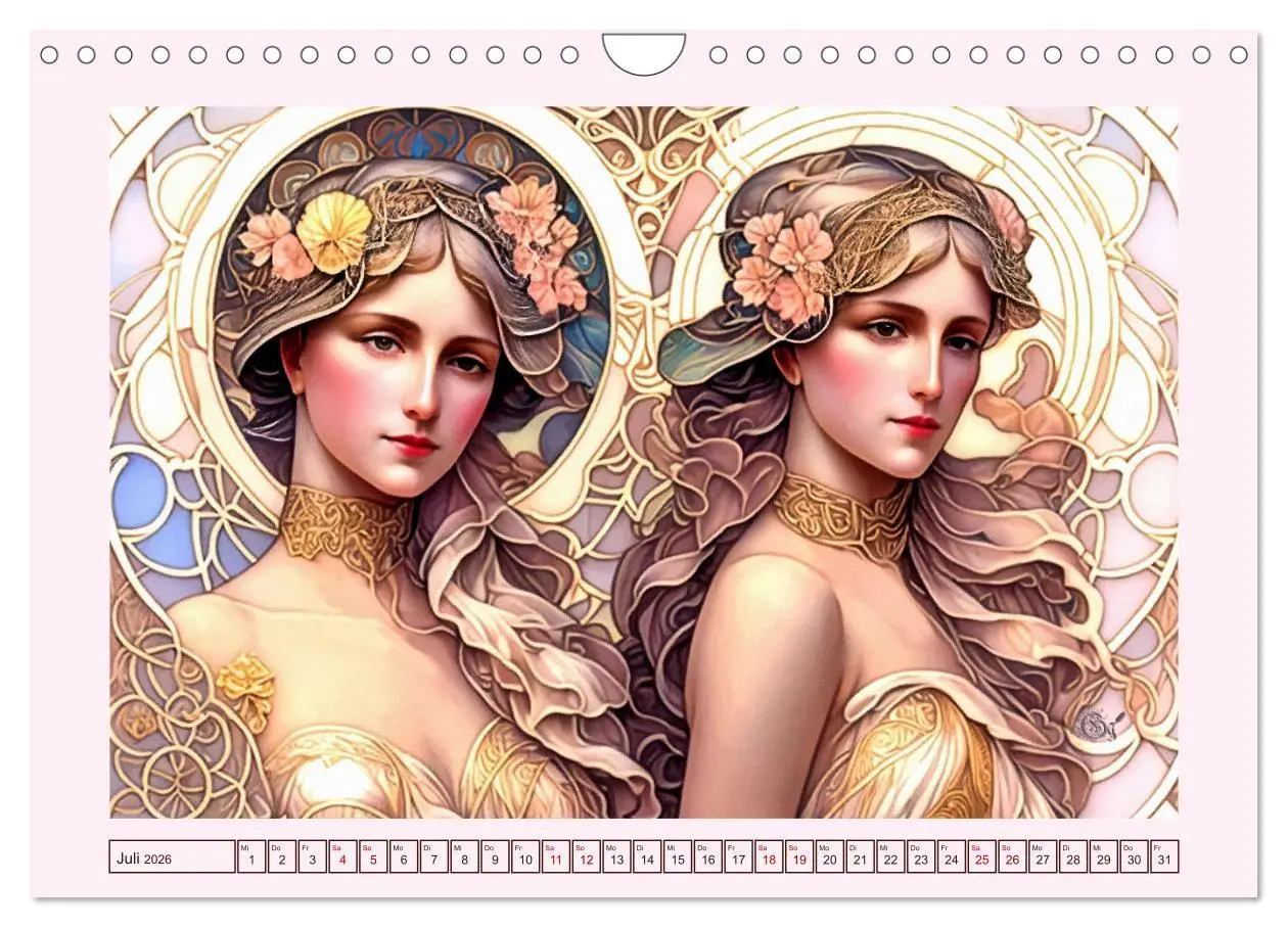 Bild: 9783457374870 | Art Deco Freundinnen (Wandkalender 2026 DIN A4 quer), CALVENDO...