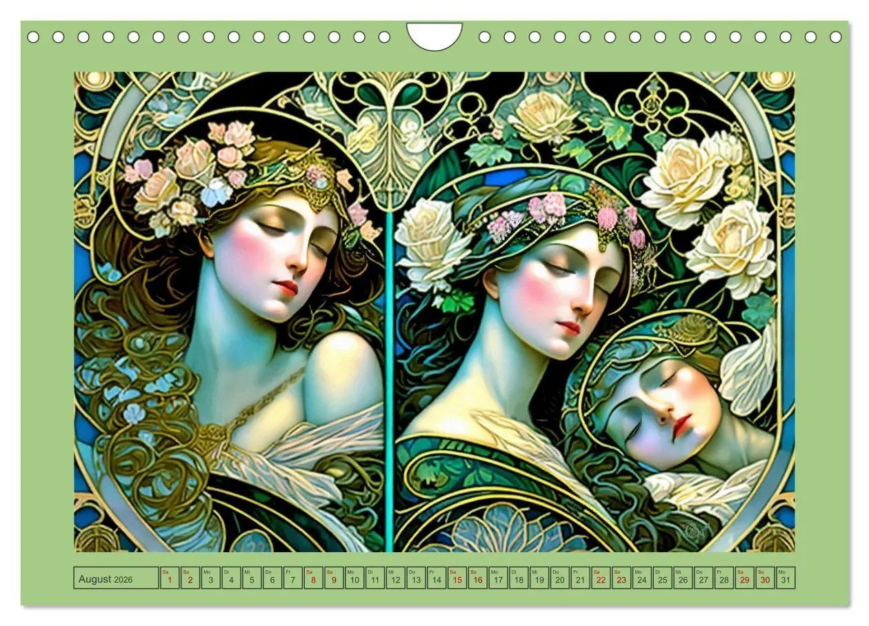 Bild: 9783457374870 | Art Deco Freundinnen (Wandkalender 2026 DIN A4 quer), CALVENDO...