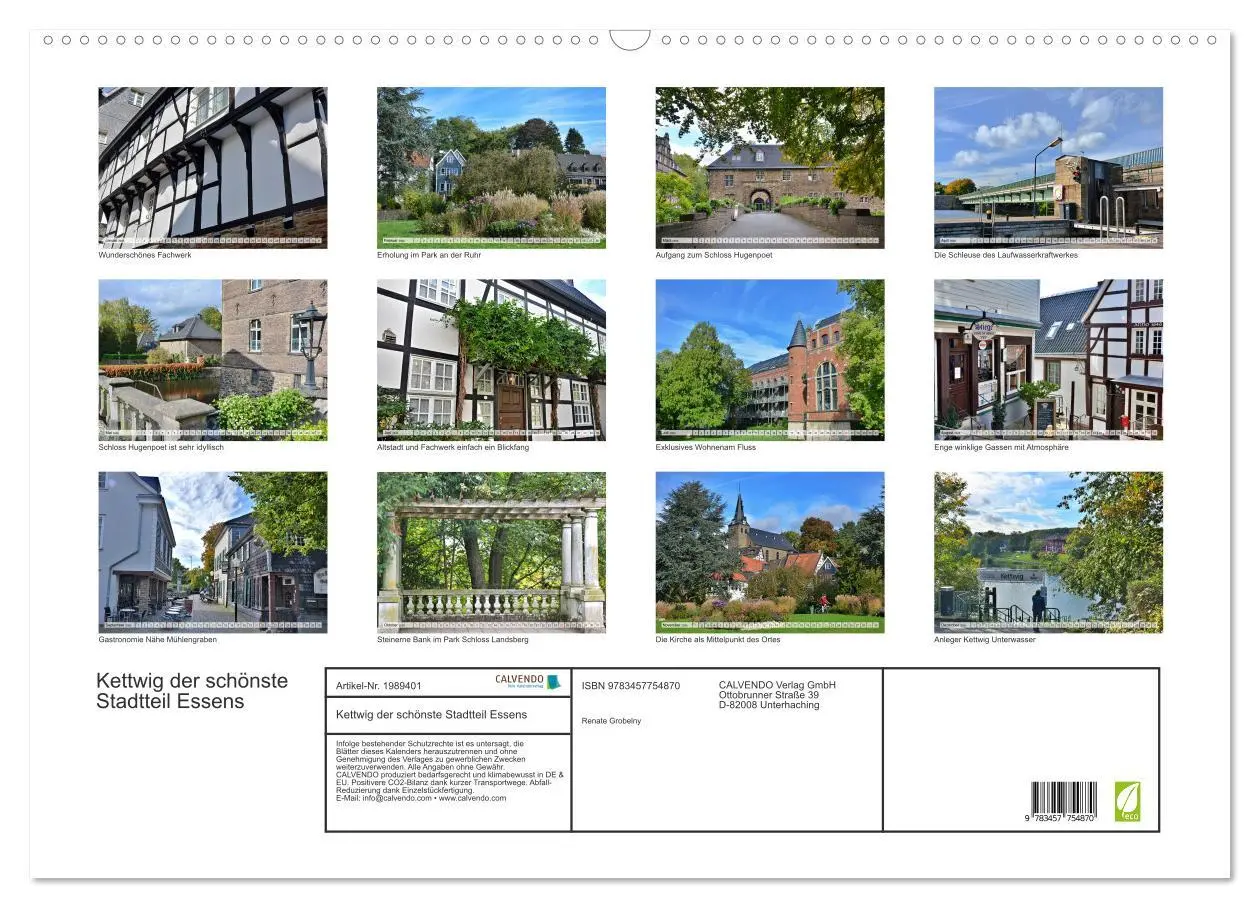 Bild: 9783457754870 | Kettwig der schönste Stadtteil Essens (Wandkalender 2026 DIN A2...
