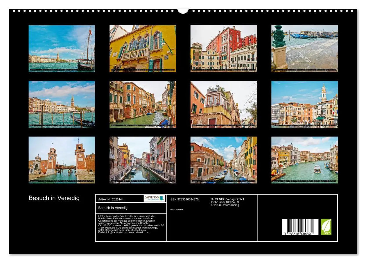 Bild: 9783516084870 | Besuch in Venedig (hochwertiger Premium Wandkalender 2026 DIN A2...