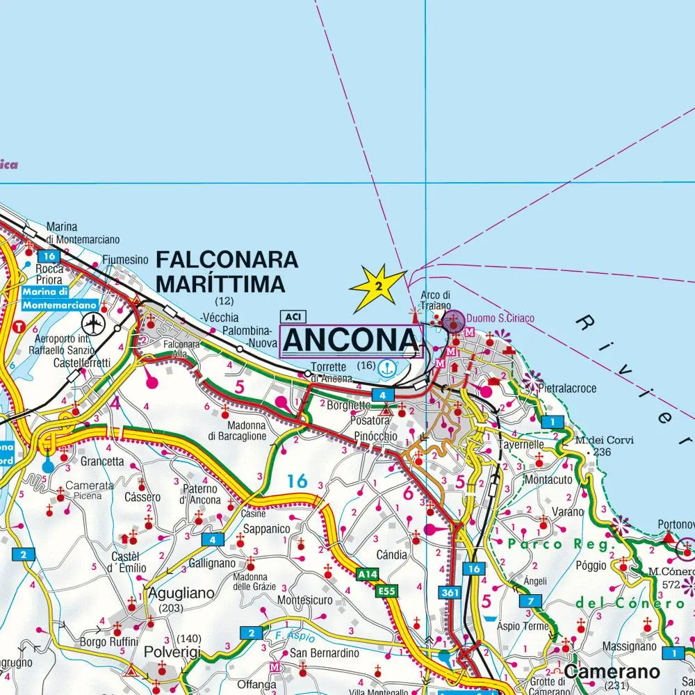 Bild: 9783707914870 | Marken - Ancona 1 : 150 000 | Top 10 Tips | (Land-)Karte | Deutsch