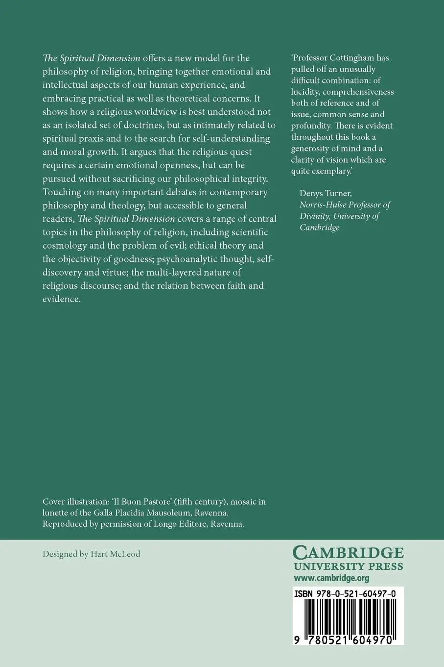 Rückseite: 9780521604970 | The Spiritual Dimension | Religion, Philosophy and Human Value | Buch