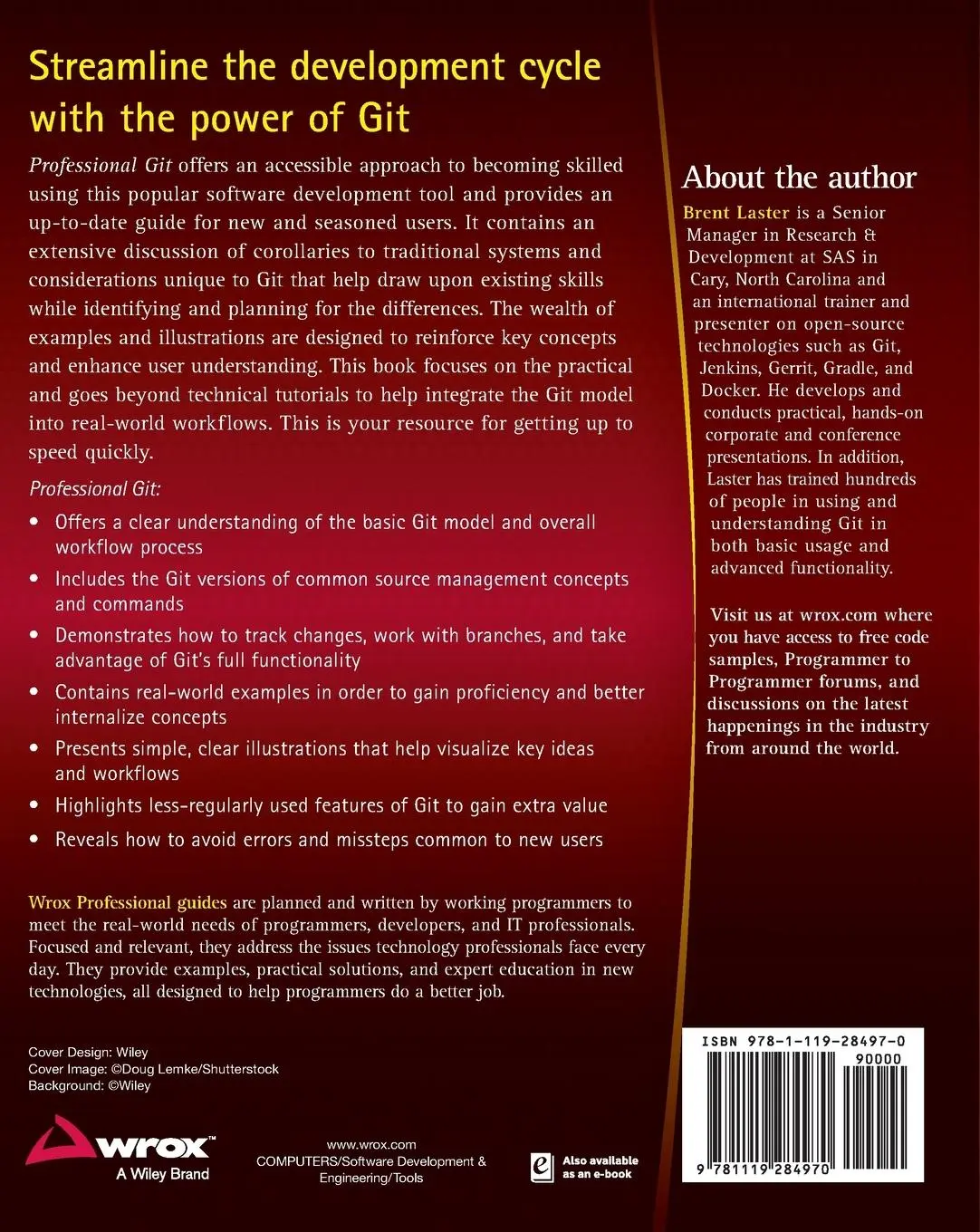 Rückseite: 9781119284970 | Professional Git | Brent Laster | Taschenbuch | 480 S. | Englisch