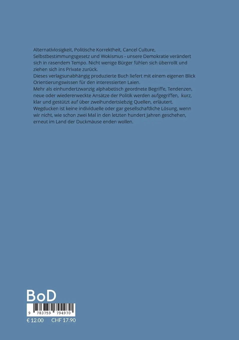 Rückseite: 9783759794970 | Zurück ins Land der Duckmäuse? Lieber nicht! | Luise Link | Buch