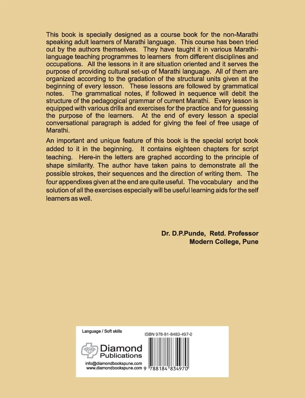 Rückseite: 9788184834970 | Learning Marathi Through English | Kalyan Kale | Taschenbuch | 2014