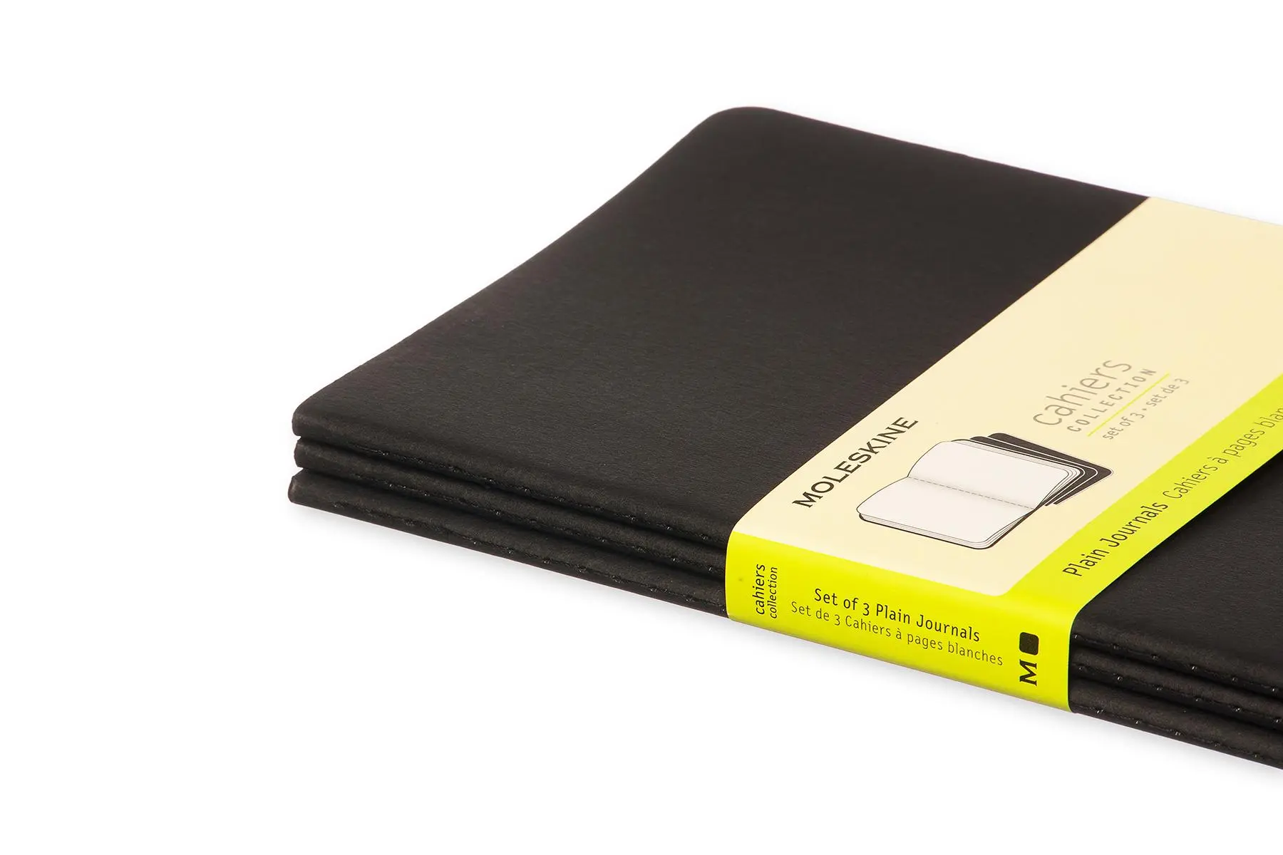 Bild: 9788883704970 | Moleskine Cahier, L/A5, 3er Set, Blanko, Kartoneinband, Schwarz | Buch