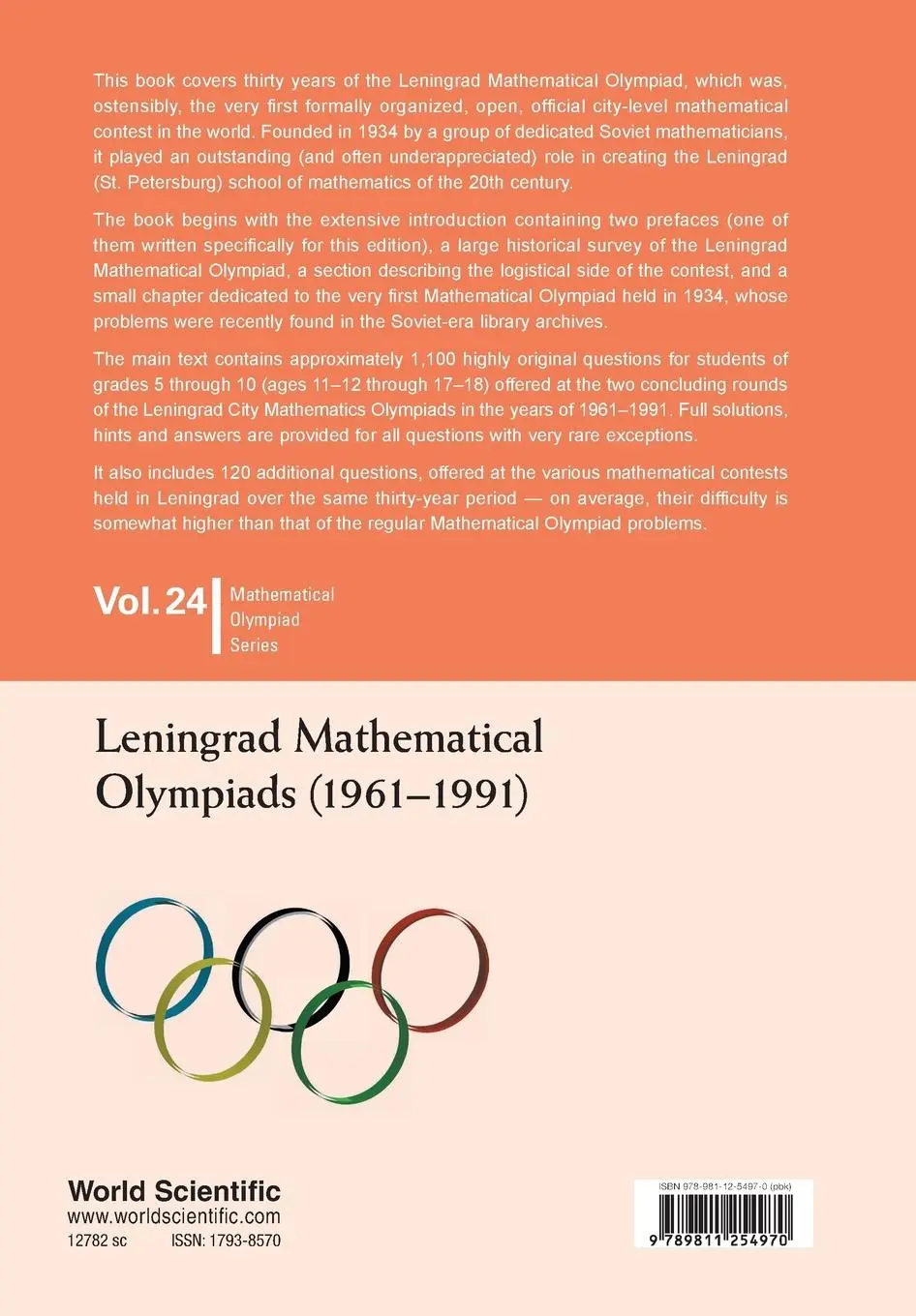 Rückseite: 9789811254970 | LENINGRAD MATHEMATICAL OLYMPIADS (1961-1991) | Dmitri Fomin | Buch