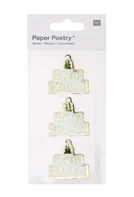 3D Sticker, Frohe Weihnachten