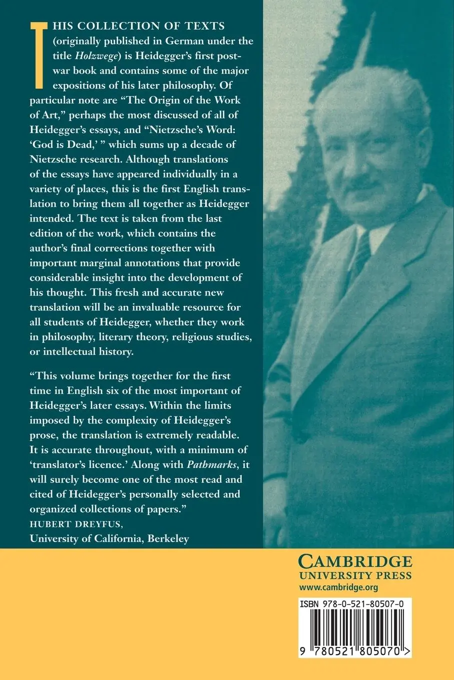 Rückseite: 9780521805070 | Heidegger | Off the Beaten Track | Martin Heidegger | Taschenbuch