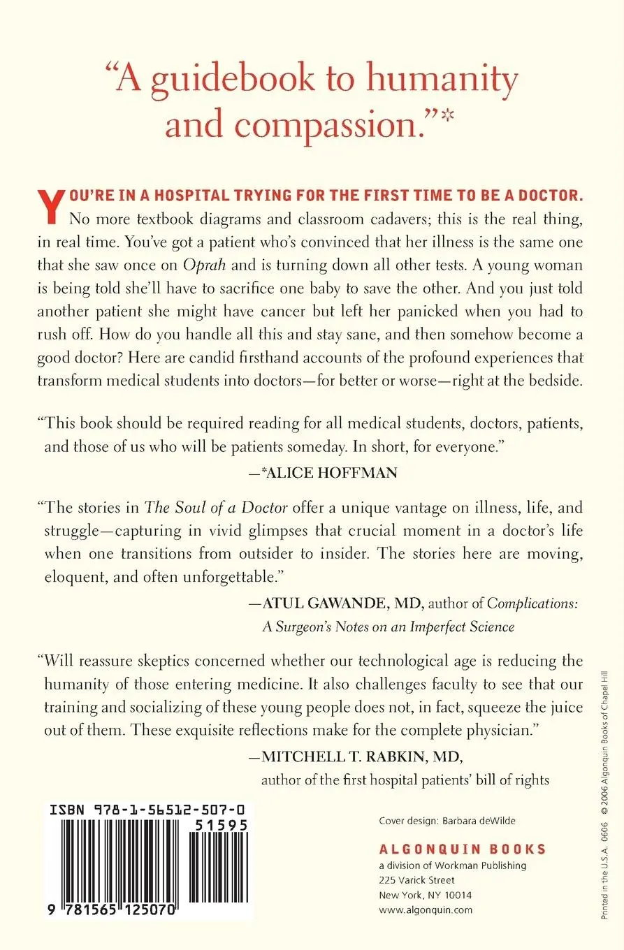 Rückseite: 9781565125070 | The Soul of a Doctor | Harvard Medical Students Face Life and Death