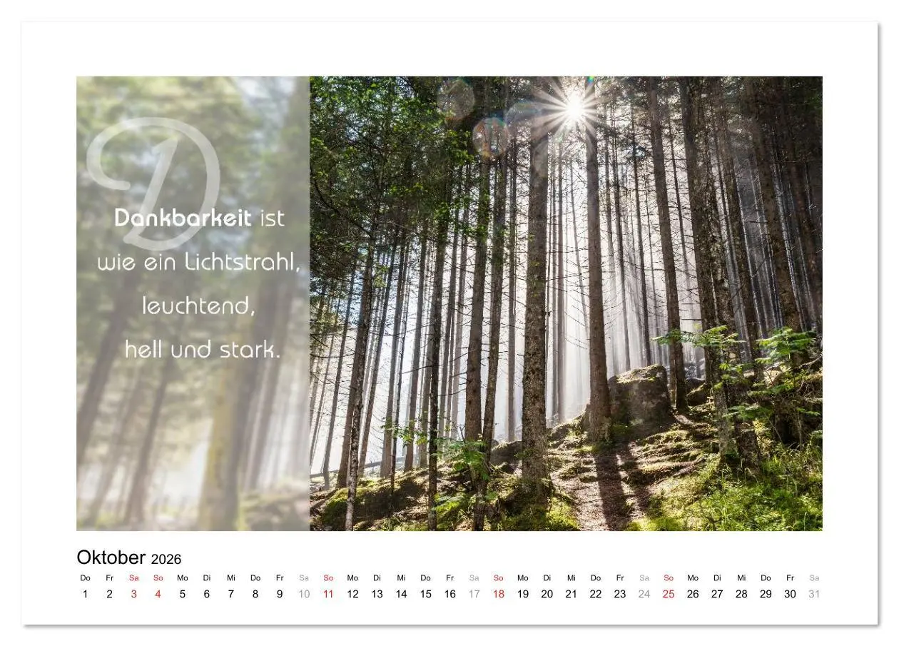 Bild: 9783516105070 | Kraft für Deine Seele (Tischkalender 2026 DIN A5 quer), CALVENDO...