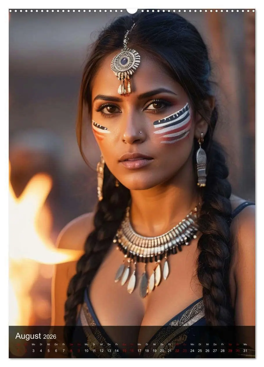Bild: 9783516275070 | Native American Girls (Wandkalender 2026 DIN A2 hoch), CALVENDO...