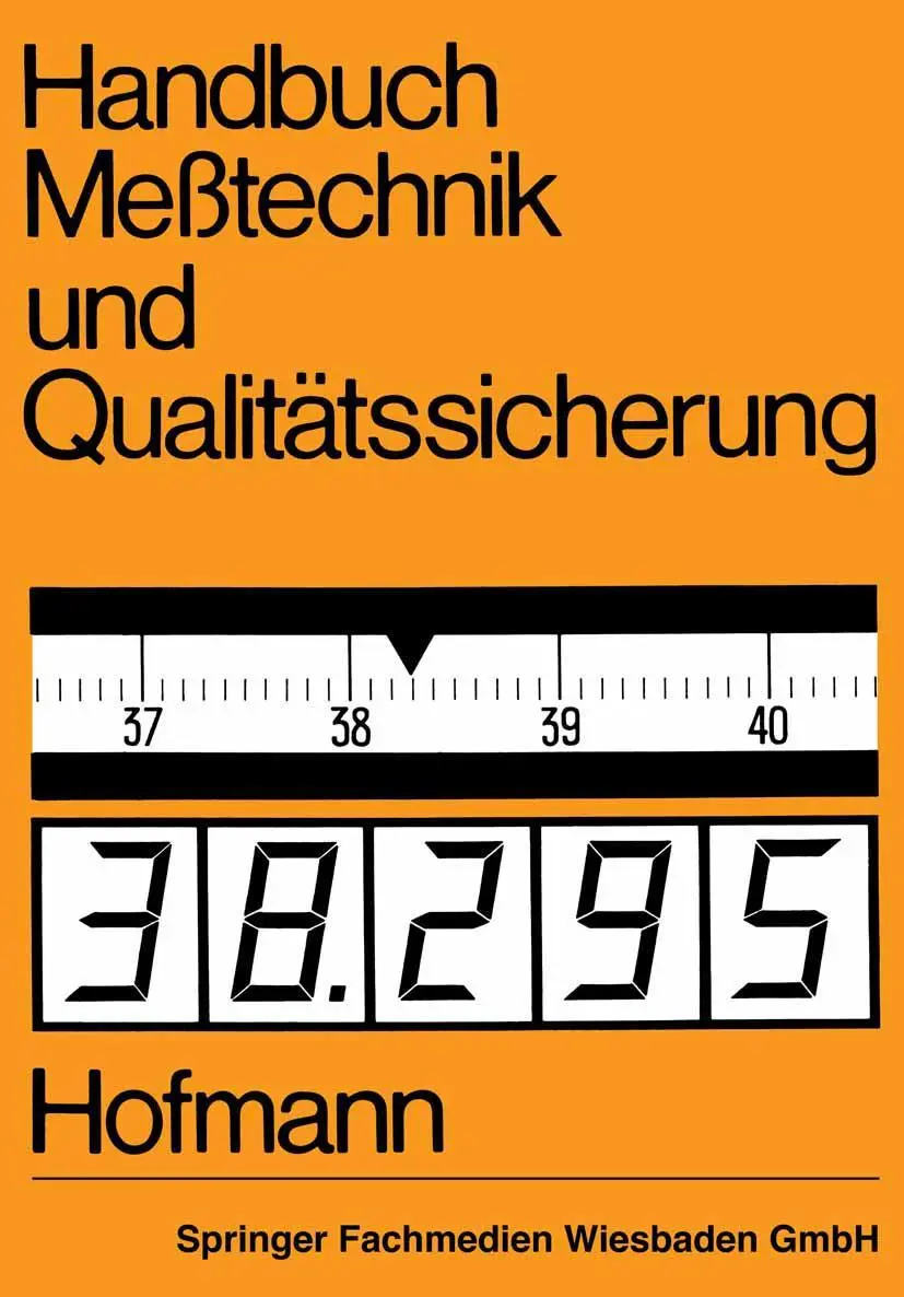 Cover: 9783528085070 | Handbuch Meßtechnik und Qualitätssicherung | Dietrich Hofmann | Buch