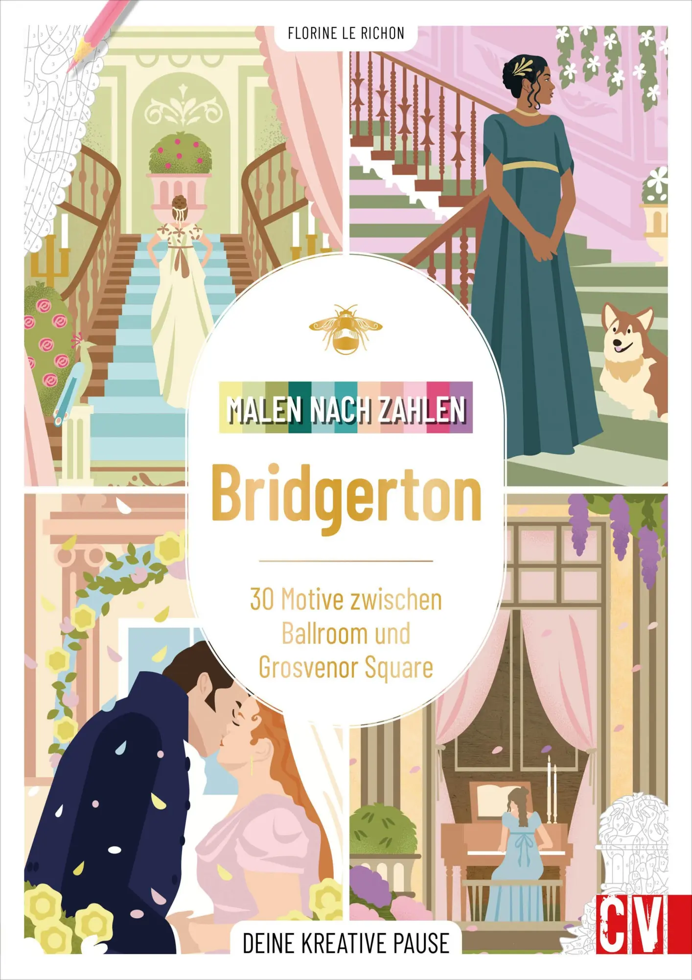 Cover: 9783862305070 | Malen nach Zahlen: Bridgerton | Florine Le Richon | Taschenbuch | 2026