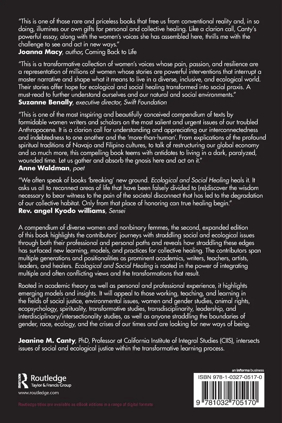Rückseite: 9781032705170 | Ecological and Social Healing | Multicultural Women's Voices | Canty
