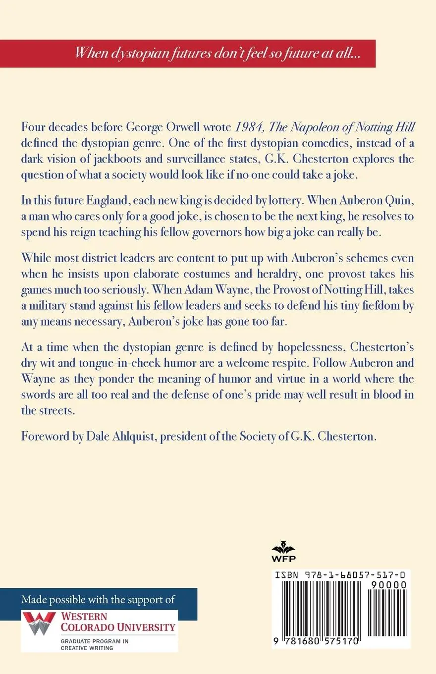Rückseite: 9781680575170 | The Napoleon of Notting Hill | G. K. Chesterton | Taschenbuch | 2023