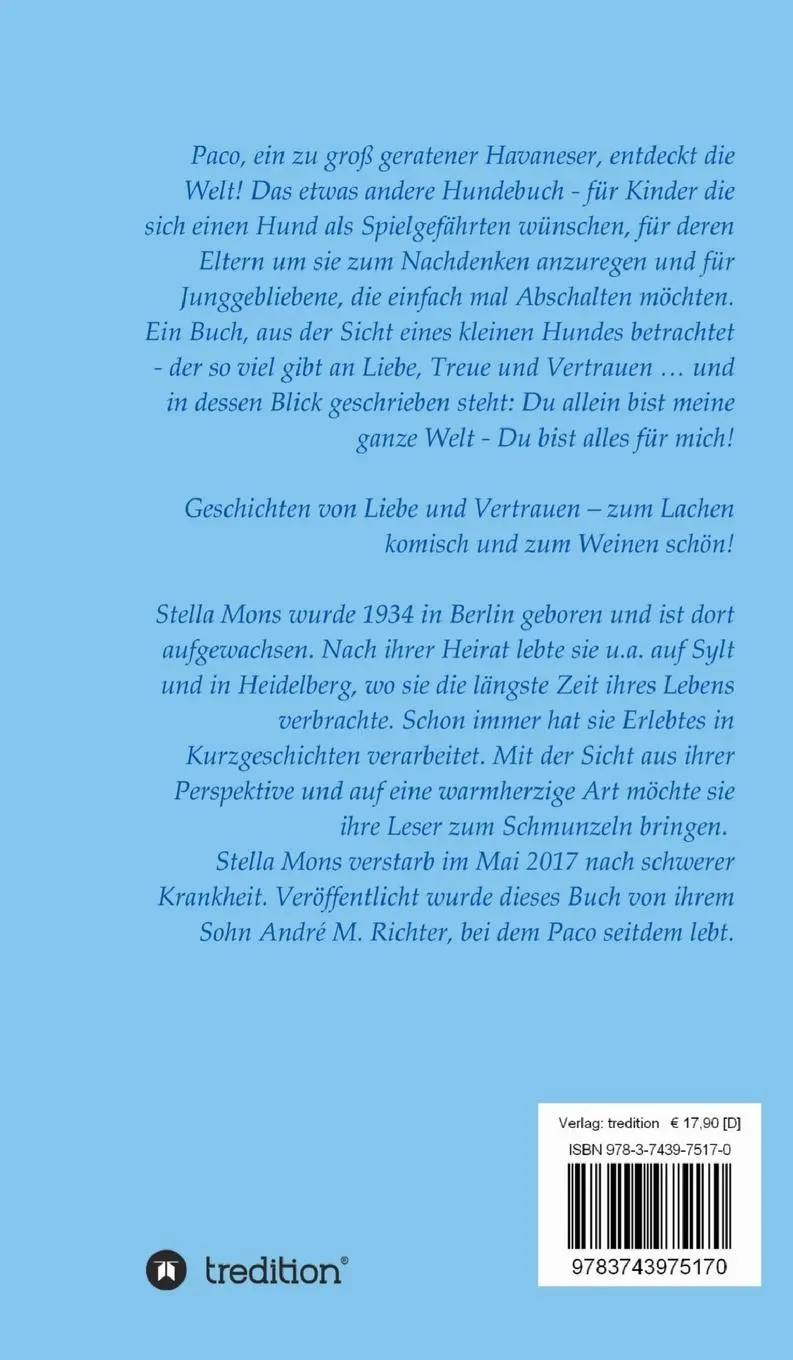 Rückseite: 9783743975170 | Paco erzählt ... | Aus dem aufregenden Leben eines Havanesers | Mons