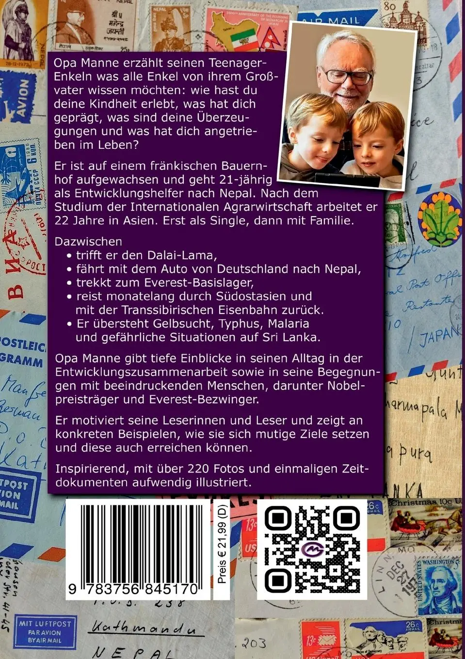 Rückseite: 9783756845170 | Opa Manne | Abenteurer - Entwicklungshelfer - Kosmopolit | Guntz