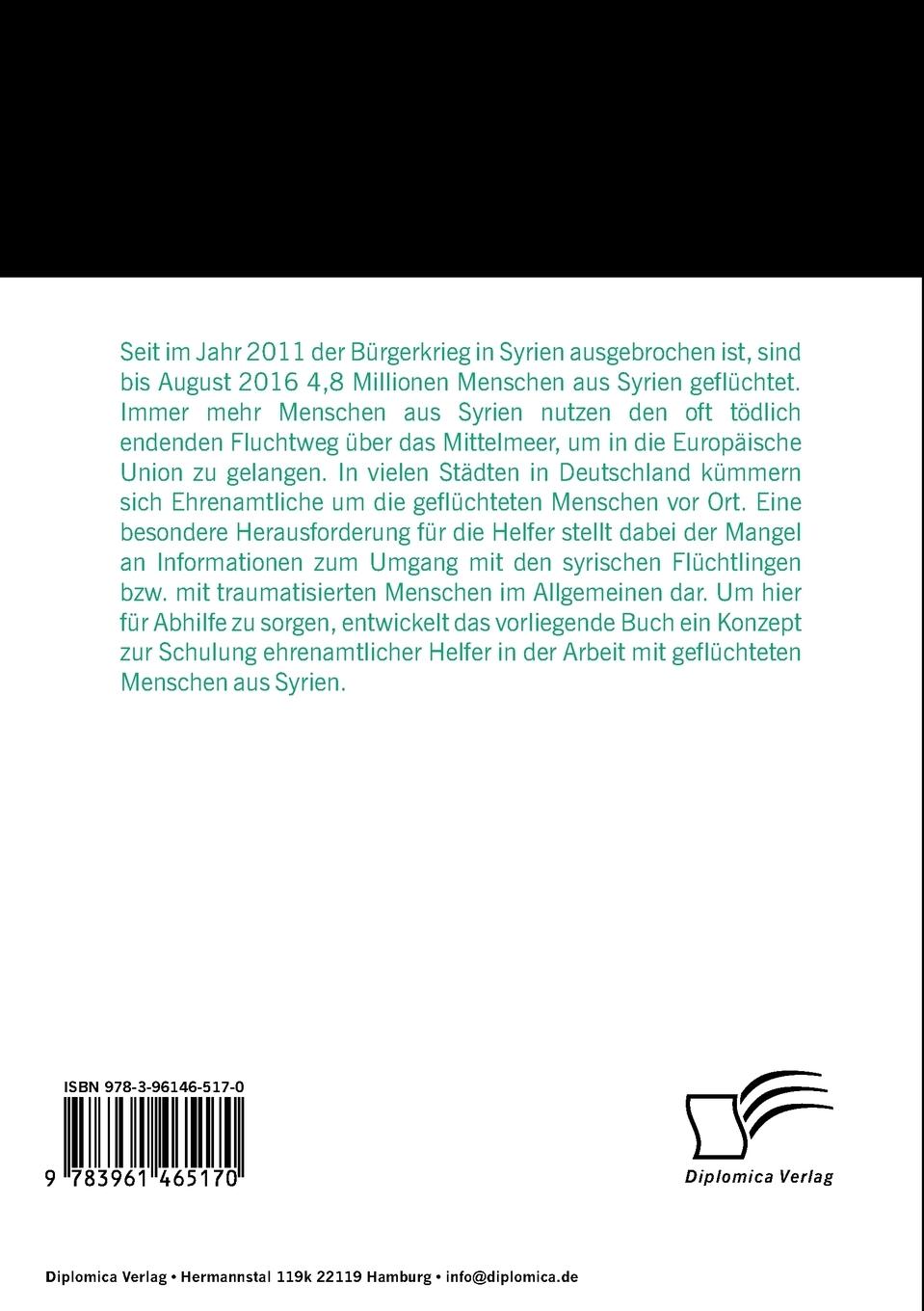 Rückseite: 9783961465170 | Ehrenamtliche Helfer in der Flüchtlingsarbeit. Schulungskonzept für...