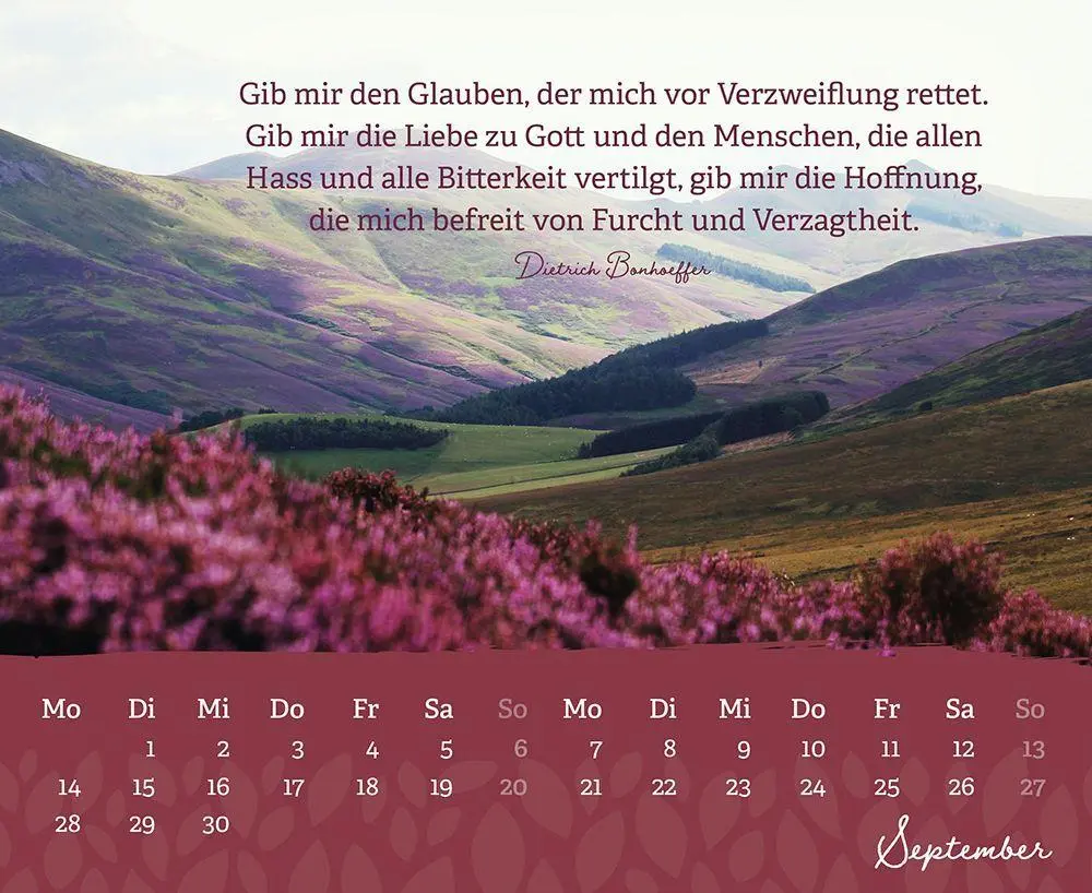 Bild: 4250222905270 | Behütet und getröstet jeden Tag 2027 | Dietrich Bonhoeffer | Kalender
