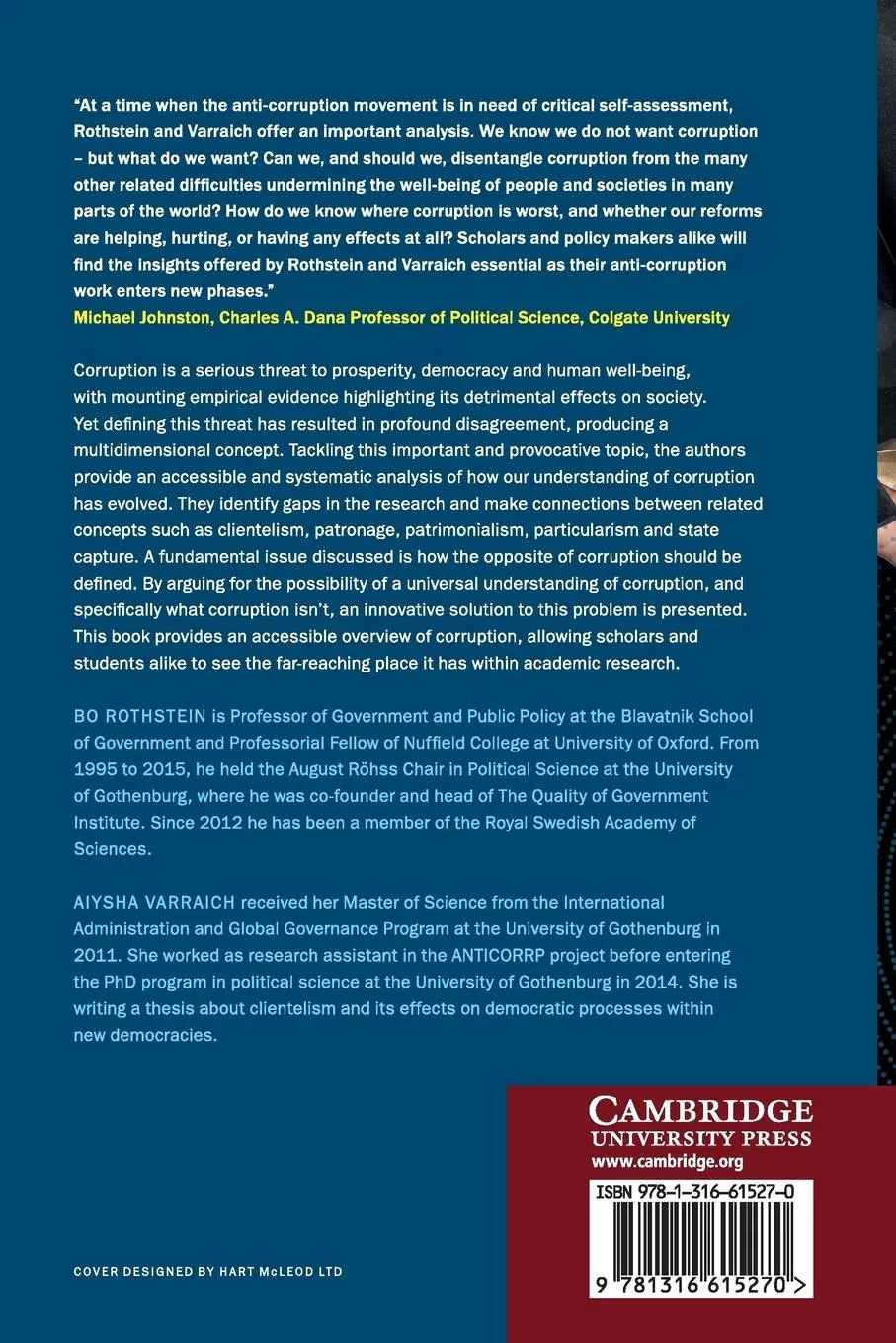 Rückseite: 9781316615270 | Making Sense of Corruption | Bo Rothstein (u. a.) | Taschenbuch | 2017