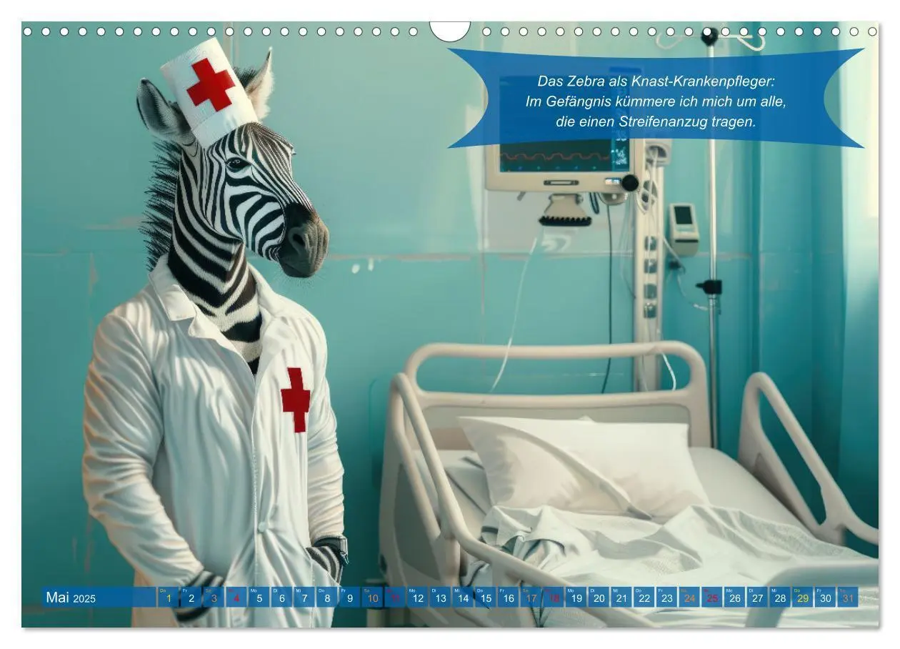 Bild: 9783457165270 | Tierisch lustige Krankenpfleger (Wandkalender 2025 DIN A3 quer),...