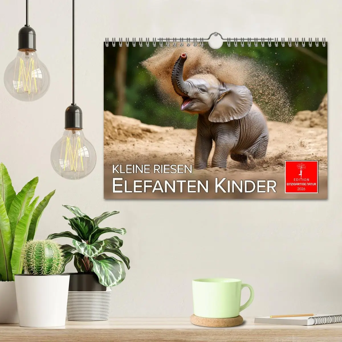 Bild: 9783457305270 | Elefanten Kinder - kleine Riesen (Wandkalender 2026 DIN A4 quer),...