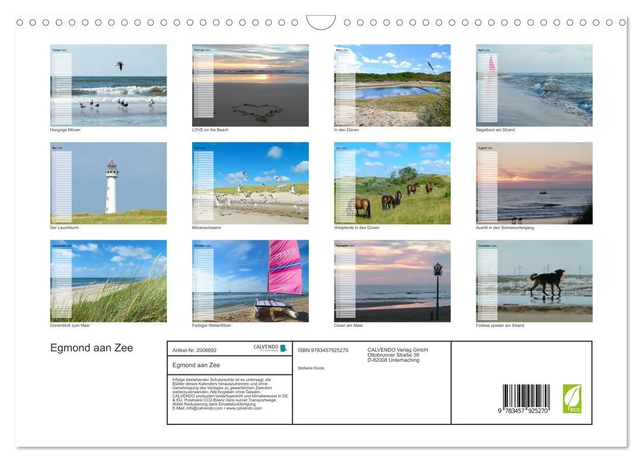 Bild: 9783457925270 | Egmond aan Zee (Wandkalender 2026 DIN A3 quer), CALVENDO...