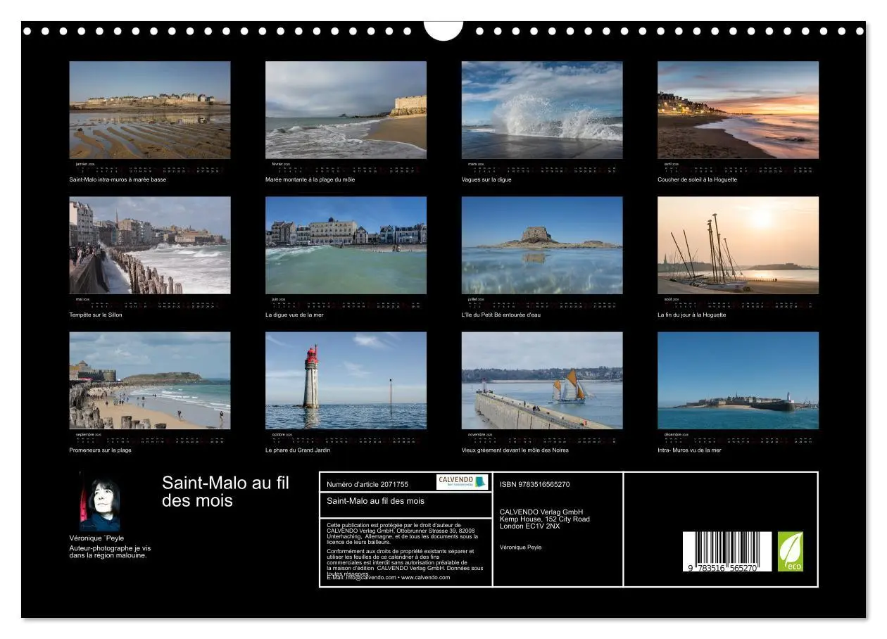 Bild: 9783516565270 | Saint-Malo au fil des mois (Calendrier mural 2026 DIN A3 vertical),...