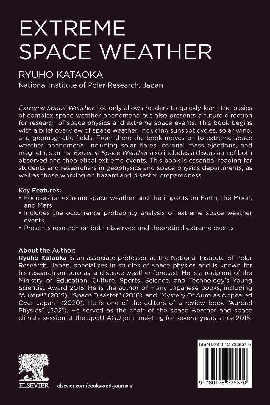 Rückseite: 9780128225370 | Extreme Space Weather | Ryuho Kataoka | Taschenbuch | Englisch | 2022