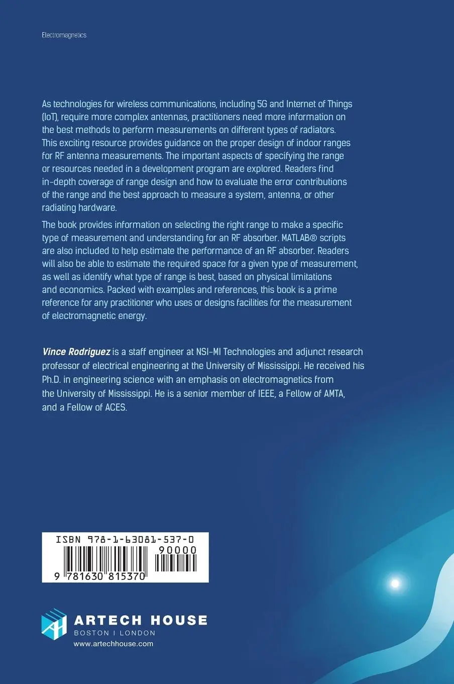 Rückseite: 9781630815370 | Anechoic Range Design for Electromagnetic Measurements | Rodriguez