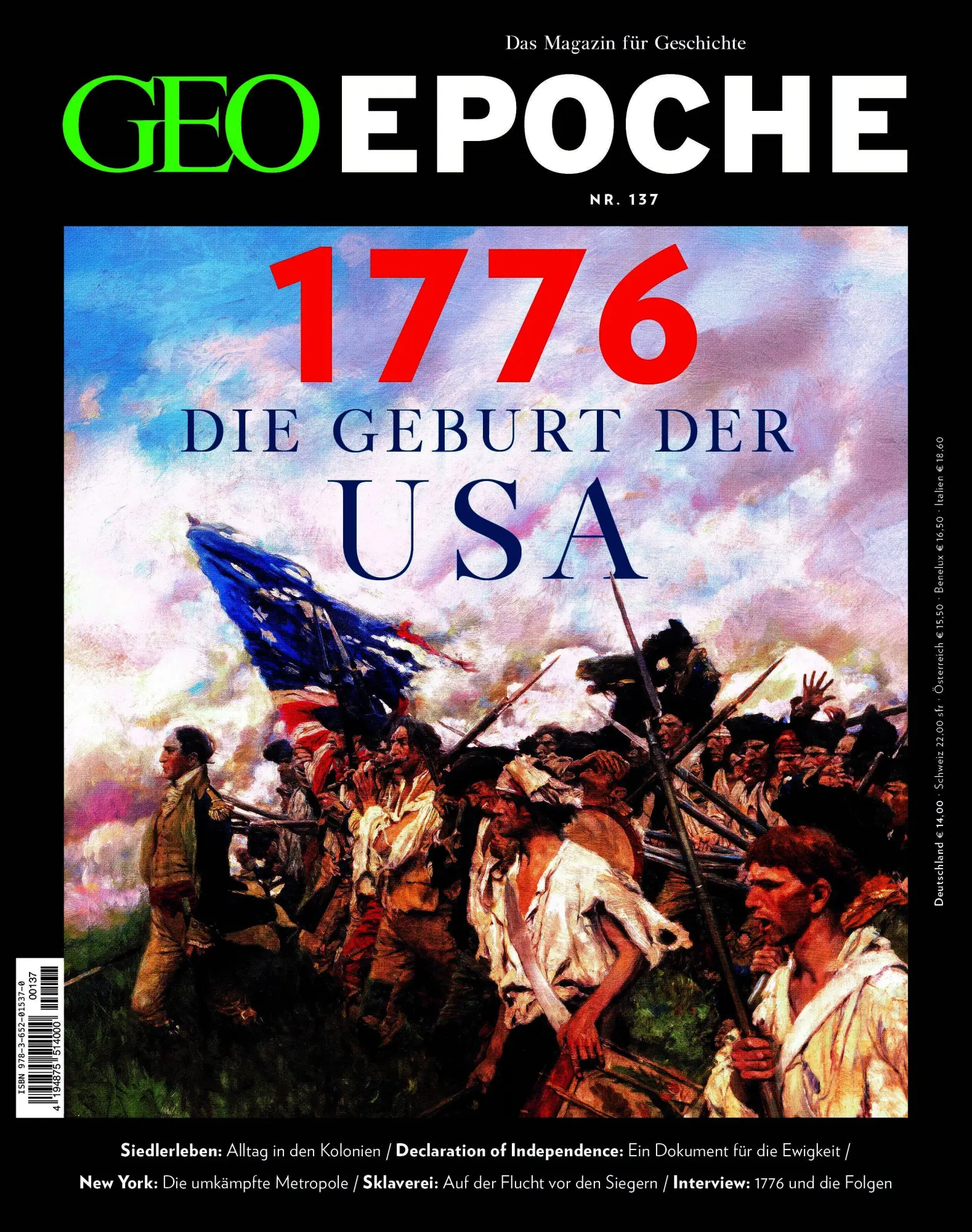 Cover: 9783652015370 | GEO Epoche 137/2026 - 1776 Die Gebut der USA | Jürgen Schaefer (u. a.)