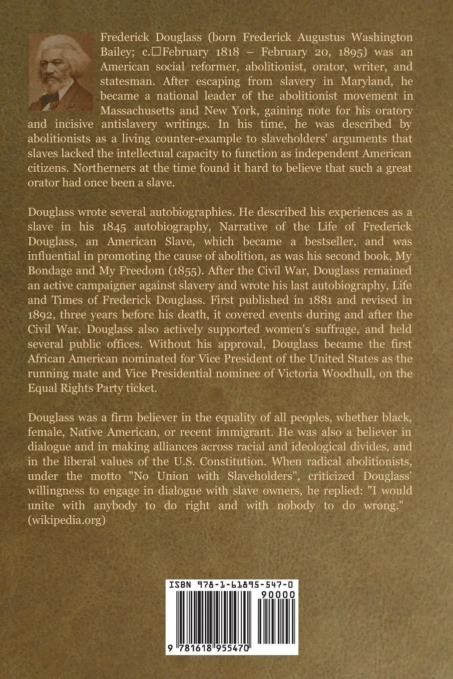 Rückseite: 9781618955470 | Narrative of the Life of Frederick Douglass | Frederick Douglass