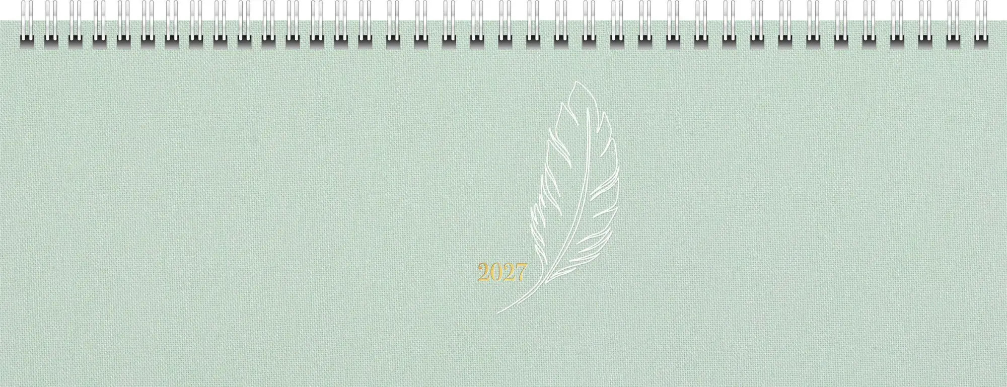 rido/idé 7036331007 Querterminbuch Premium Young Line 2027 "Feather" 297×105 mm, Textil