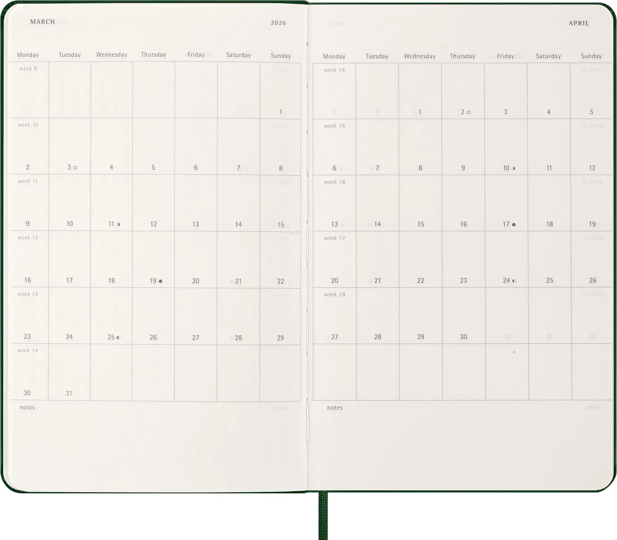 Bild: 8056999275570 | Moleskine 12 Monate Tageskalender 2026, Large/A5, 1 Tag = 1 Seite,...