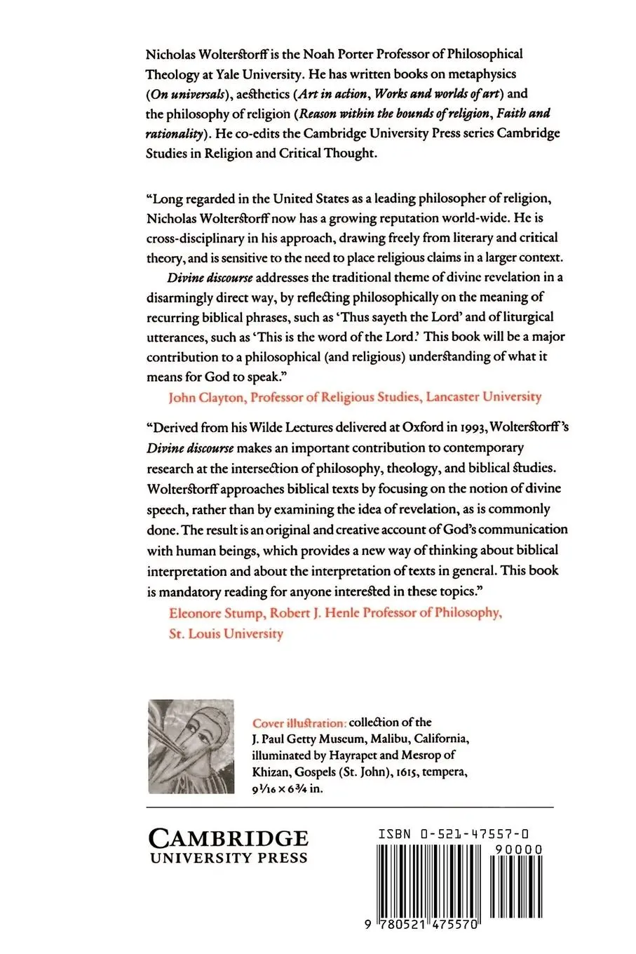 Rückseite: 9780521475570 | Divine Discourse | Nicholas Wolterstorff | Taschenbuch | Englisch