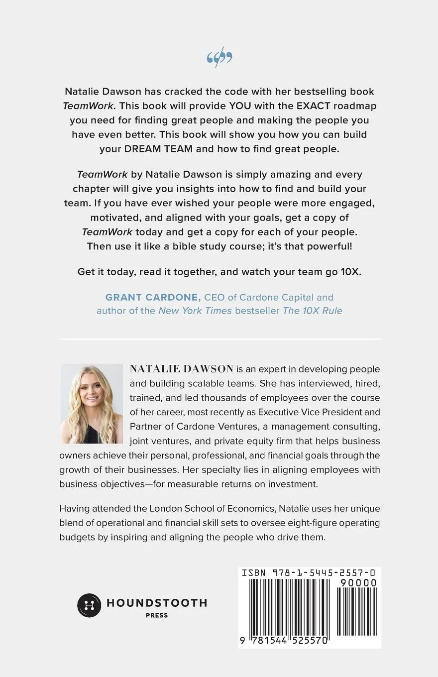 Rückseite: 9781544525570 | TeamWork | How to Build a High-Performance Team | Natalie Dawson