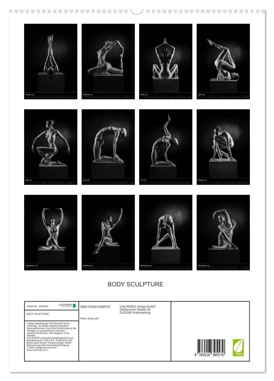 Bild: 9783516395570 | BODY SCULPTURE (hochwertiger Premium Wandkalender 2026 DIN A2...