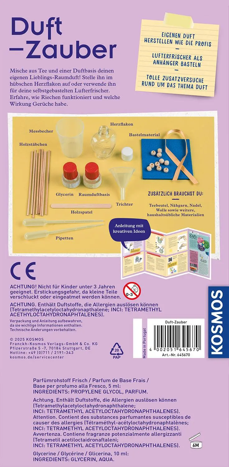 Rückseite: 4002051645670 | Duft-Zauber | Experimentierkasten | Spiel | Parfümrohstoff Frisch