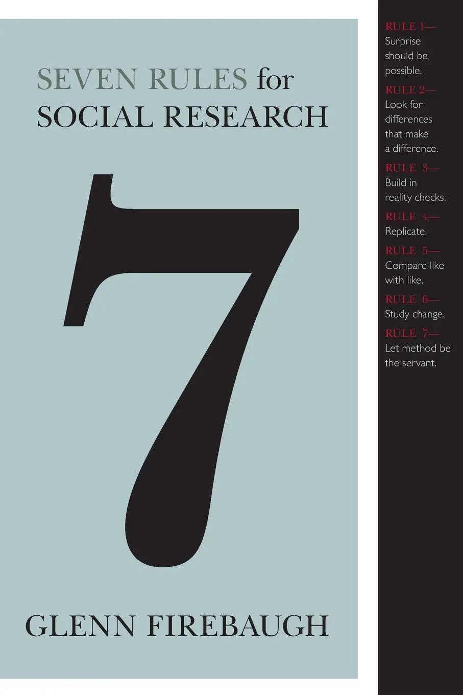 Cover: 9780691135670 | Seven Rules for Social Research | Glenn Firebaugh | Taschenbuch | 2008